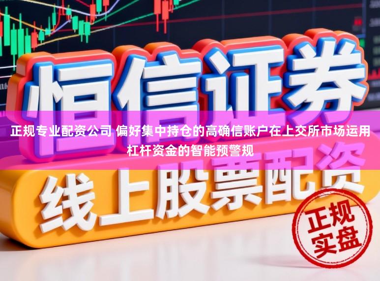 正规专业配资公司 偏好集中持仓的高确信账户在上交所市场运用杠杆资金的智能预警规